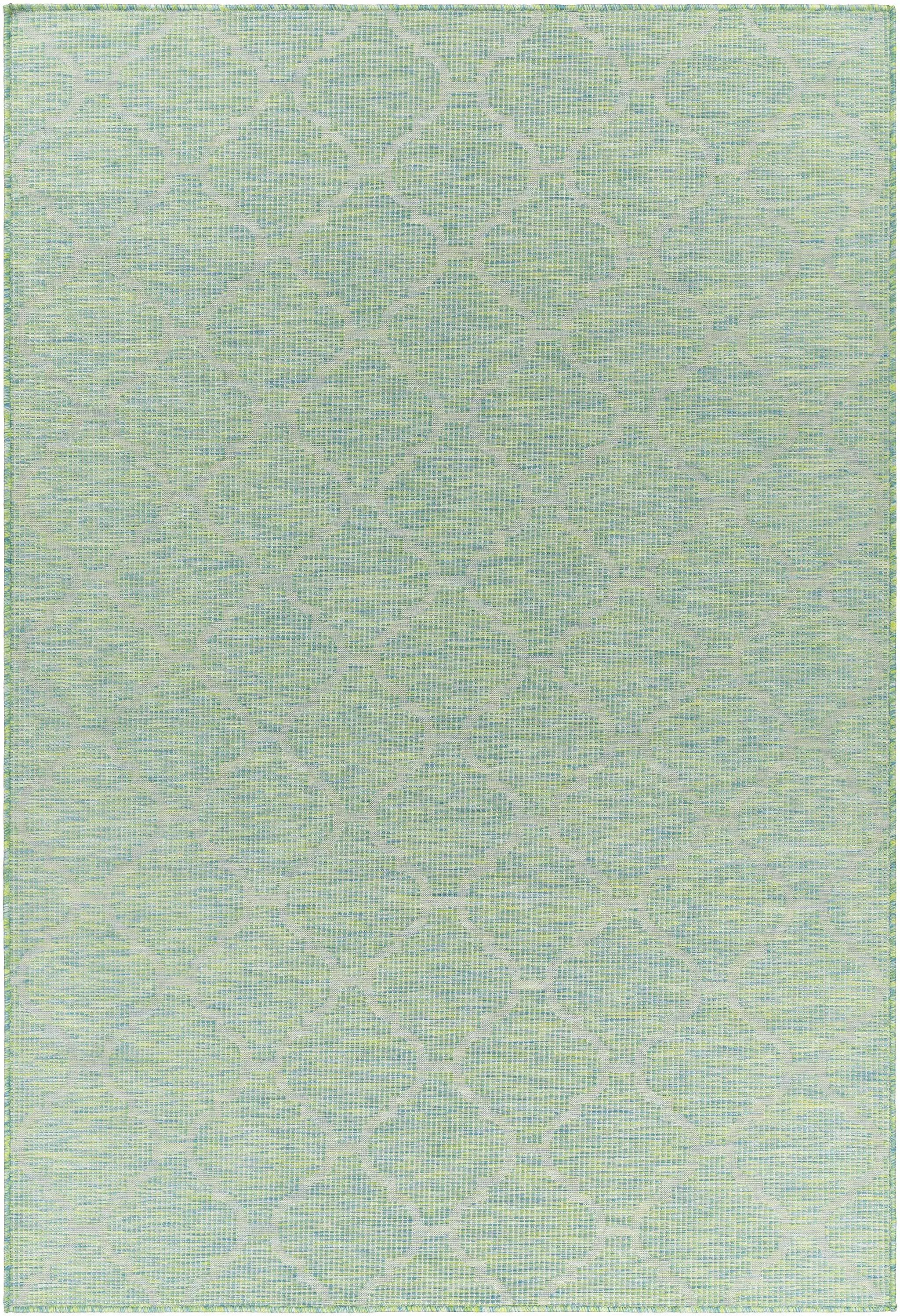 Unique Outdoor Trellis Area Rug, Lime Green - Clearance by Boutique Rugs