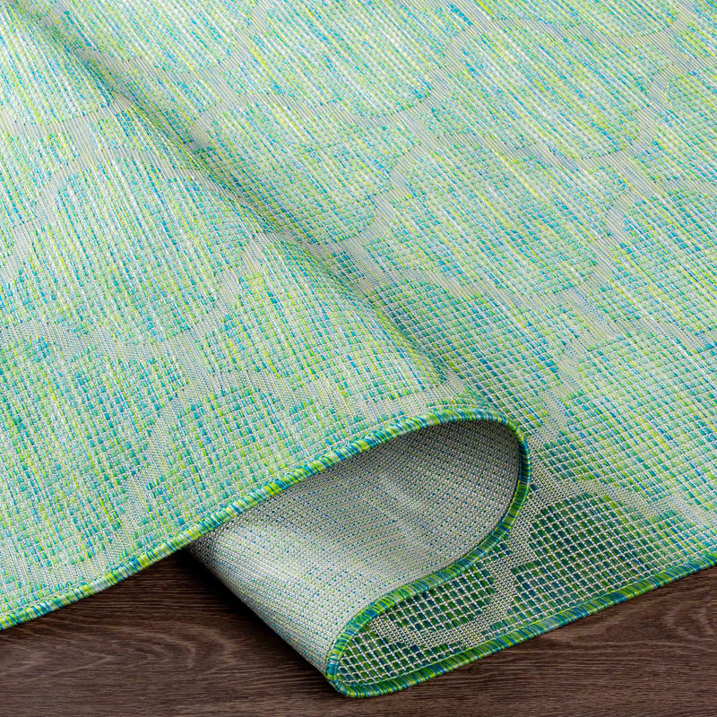 Unique Outdoor Trellis Area Rug, Lime Green - Clearance by Boutique Rugs