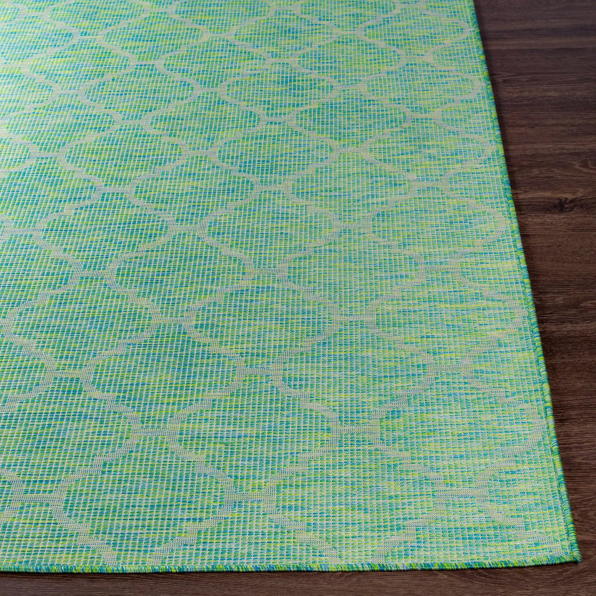 Unique Outdoor Trellis Area Rug, Lime Green - Clearance, photo 4 of 10