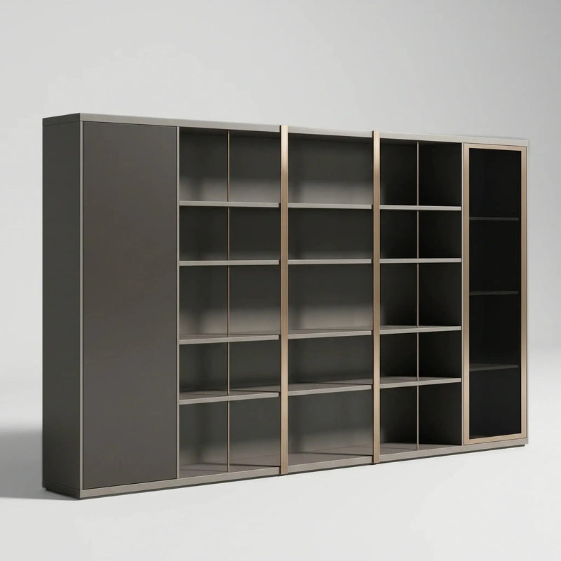 Langford · Office Shelves w/ Lighting & Wardrobe Storage by Arc Grove