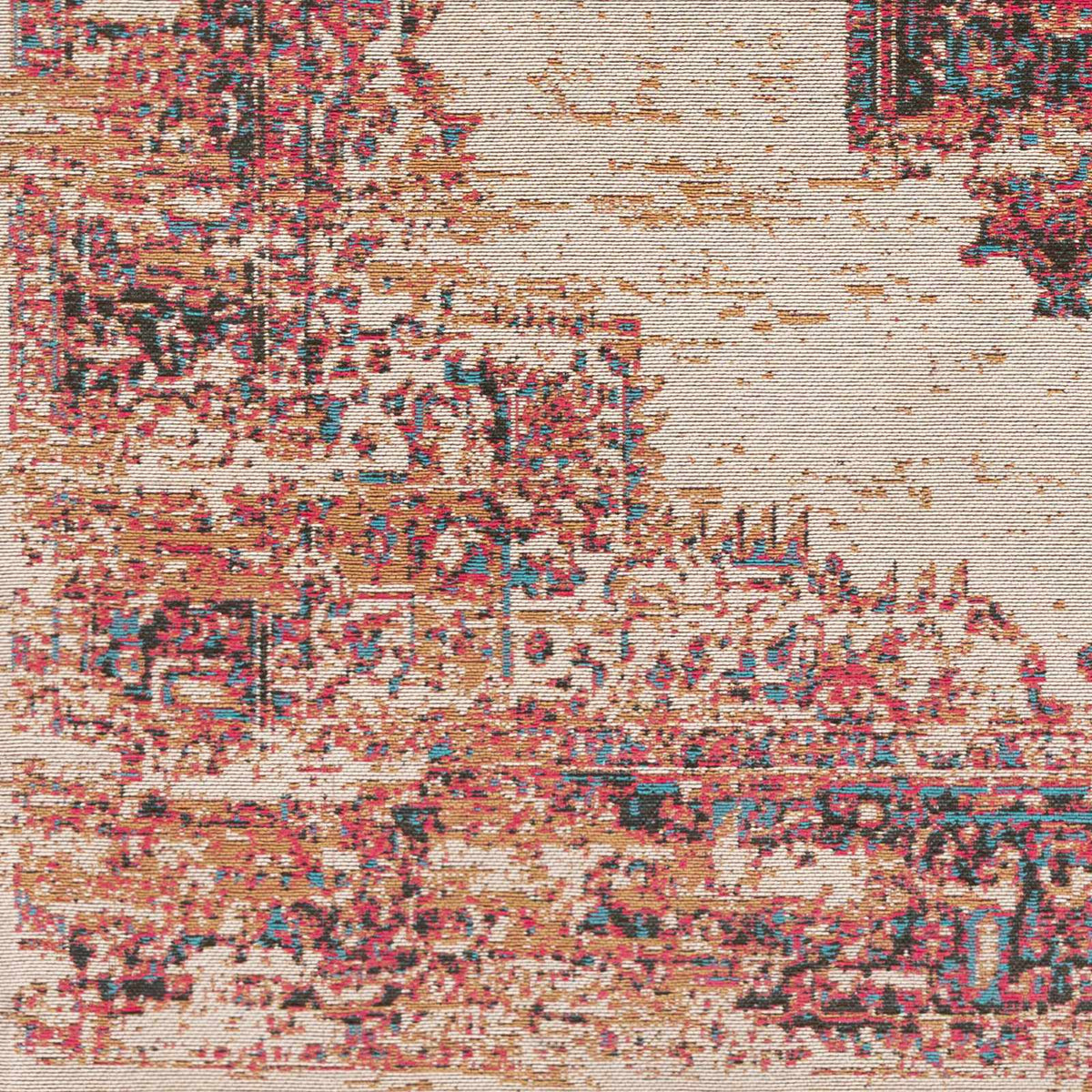 Heaton Red Medallion Area Rug - Clearance, sample swatch