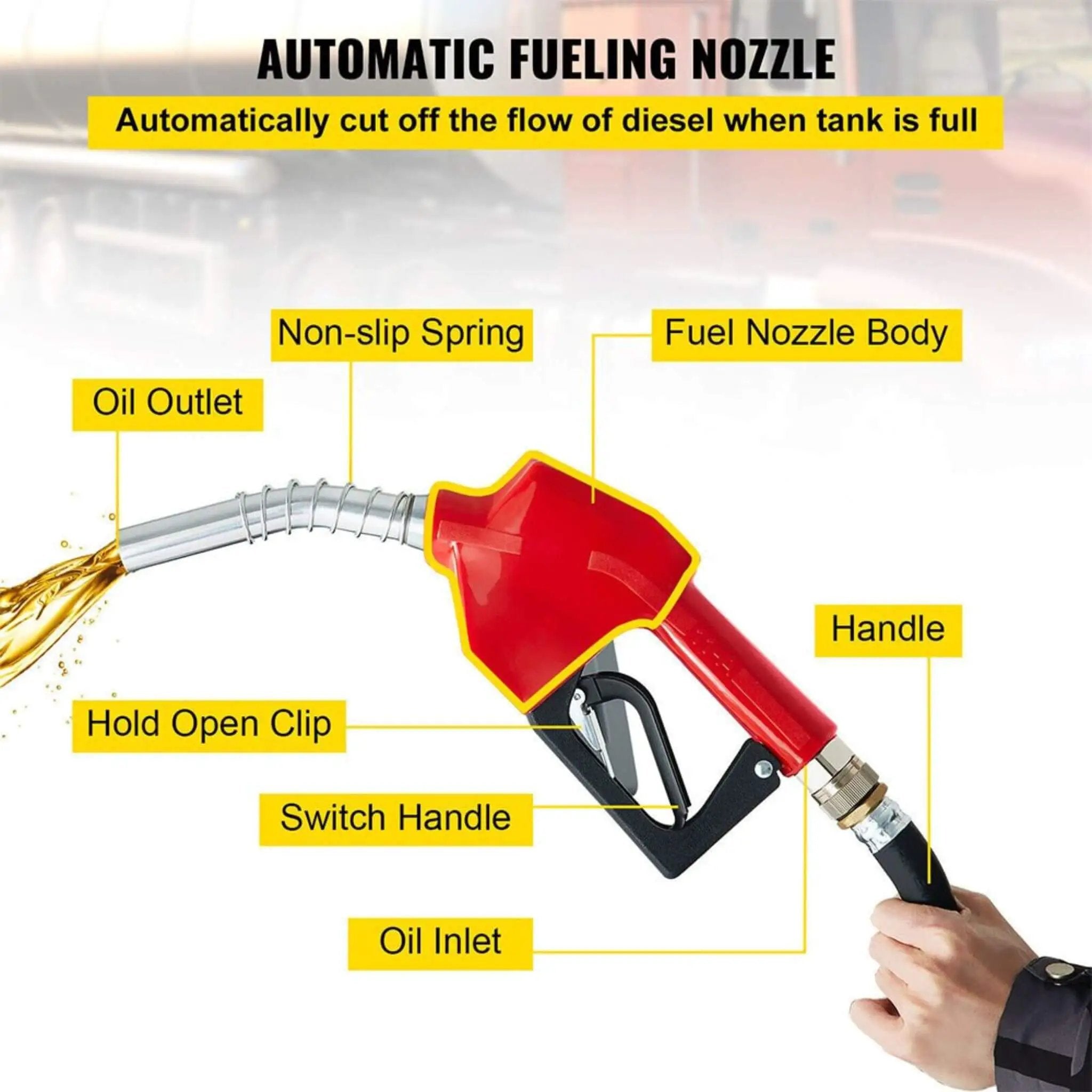 Heavy-Duty 116 Gal Portable Diesel Fuel Transfer Tank With Automatic Pump & Hose (SAK77594) by SAKSBY WHOLESALE