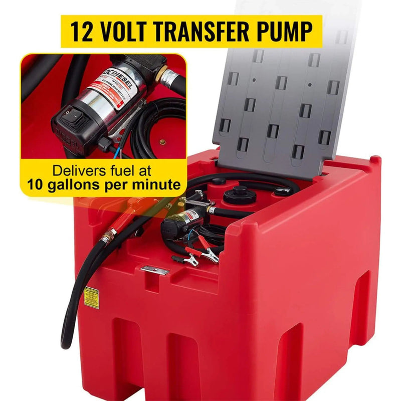 Heavy-Duty 116 Gal Portable Diesel Fuel Transfer Tank With Automatic Pump & Hose (SAK77594) by SAKSBY WHOLESALE