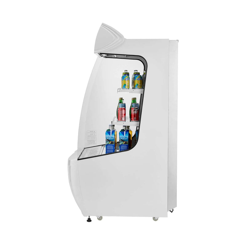 Heavy-Duty 12 Cu.Ft 2-Tier Open-Air Industrial Display Merchandiser Cooler (SAK14832) by SAKSBY WHOLESALE