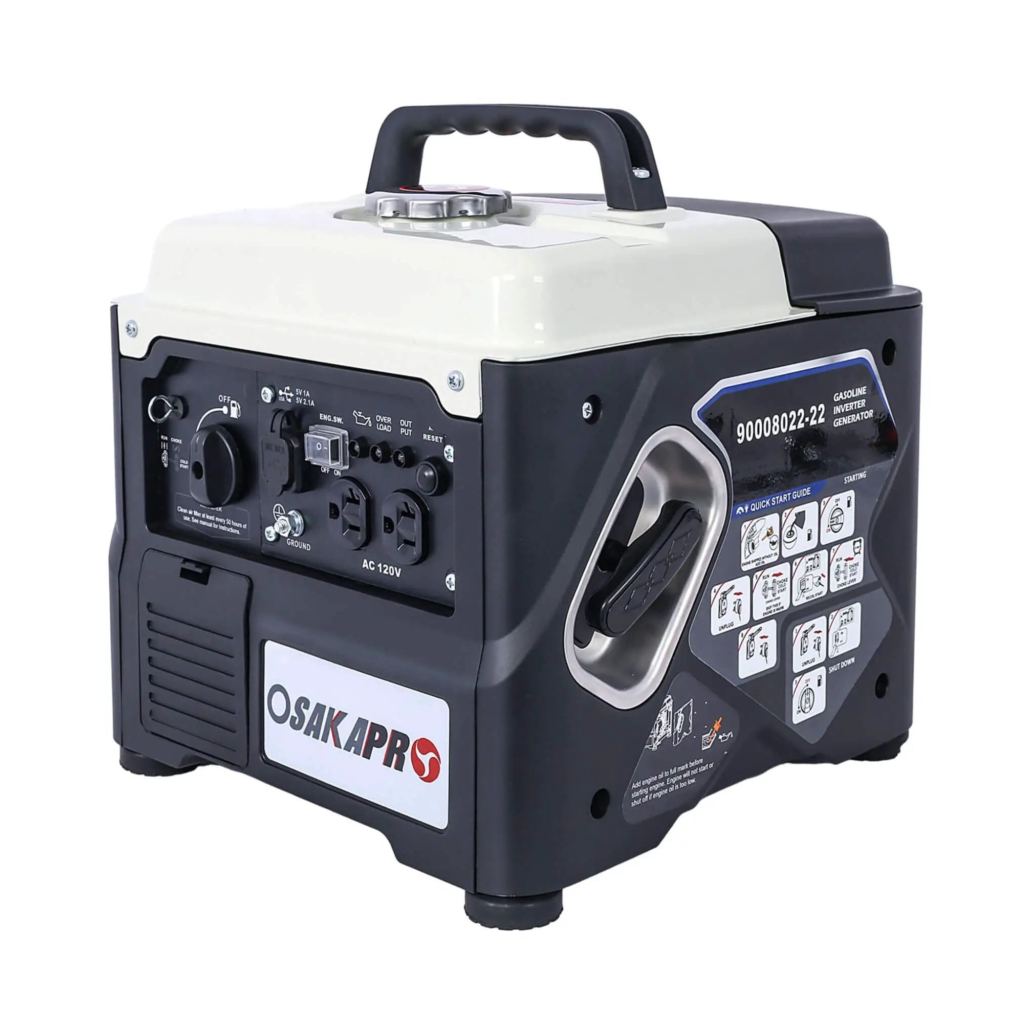 Heavy-Duty 1200W Ultra-Quiet Portable Gas Engine Inverter Generator (SAK54675) by SAKSBY WHOLESALE