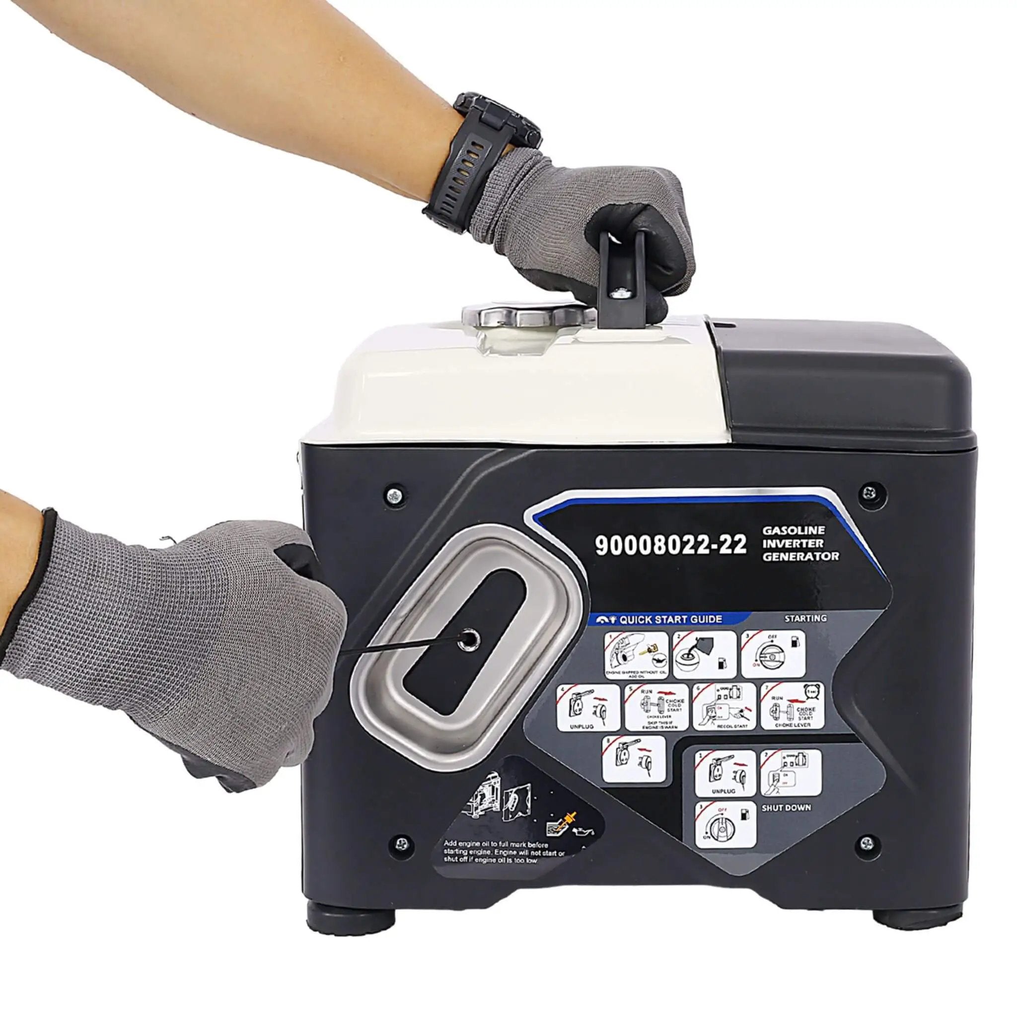 Heavy-Duty 1200W Ultra-Quiet Portable Gas Engine Inverter Generator (SAK54675) by SAKSBY WHOLESALE