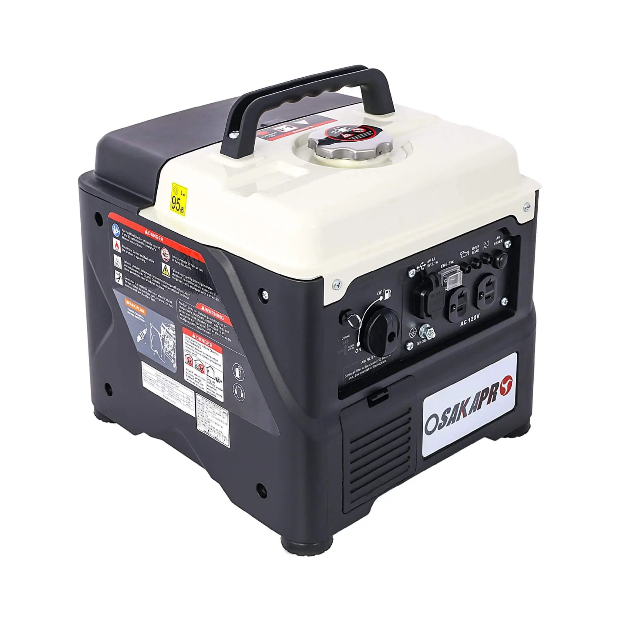 Heavy-Duty 1200W Ultra-Quiet Portable Gas Engine Inverter Generator (SAK54675) by SAKSBY WHOLESALE