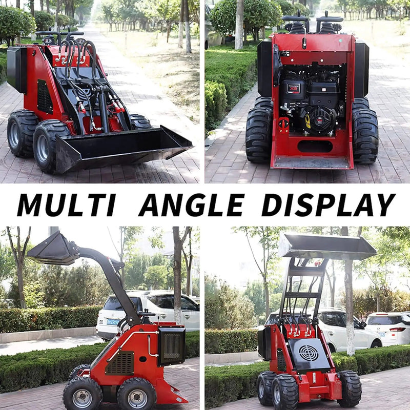 Heavy-Duty 13.5HP Mini Gas Skid Steer Loader With Wide Bucket (SAK69105) by SAKSBY WHOLESALE