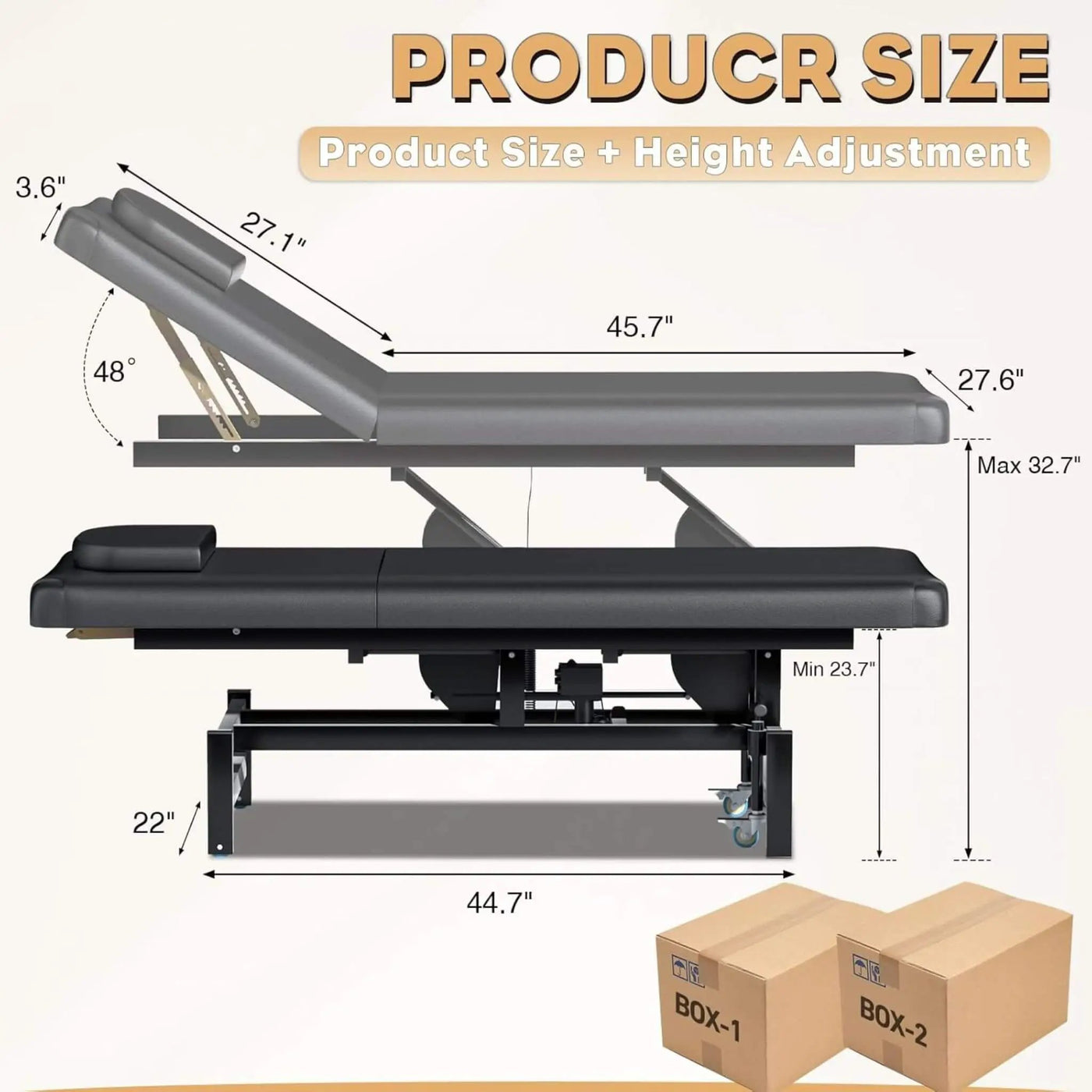 Heavy-Duty 1500 LBS Adjustable Electric Massage Table With Lift (SAK74105) by SAKSBY WHOLESALE