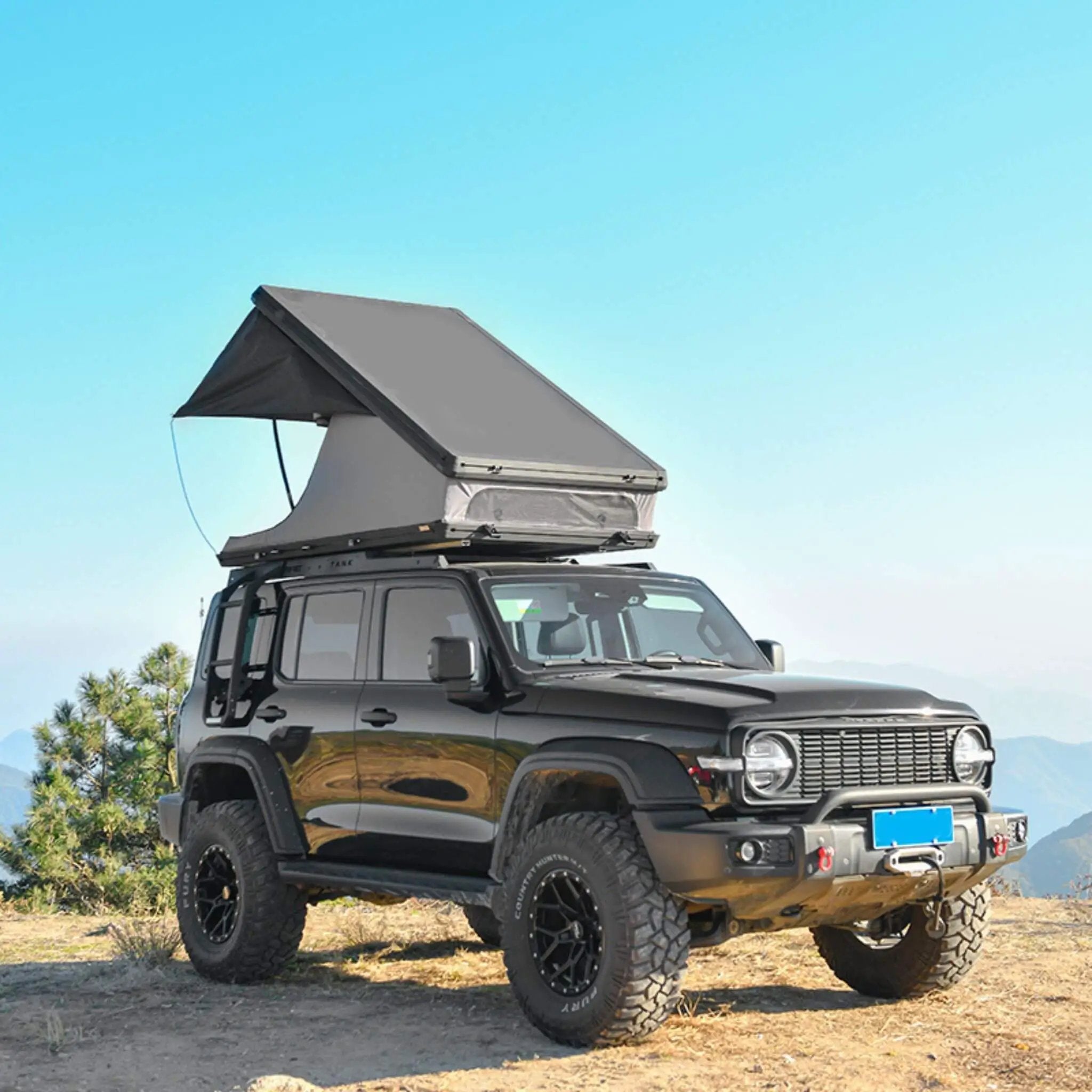 Trailora Altitude Heavy-Duty Hard-Shell Rooftop Tent With Ladder [2-3 Person] (SAK93120) by SAKSBY WHOLESALE