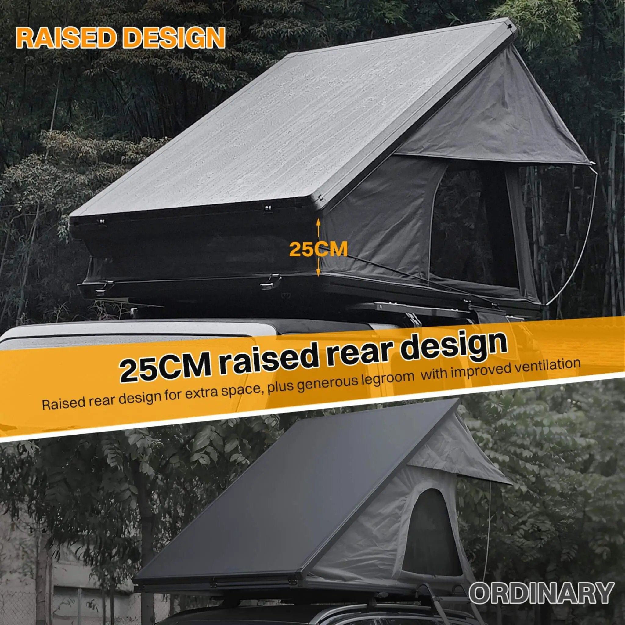 Trailora Altitude Heavy-Duty Hard-Shell Rooftop Tent With Ladder [2-3 Person] (SAK93120) by SAKSBY WHOLESALE