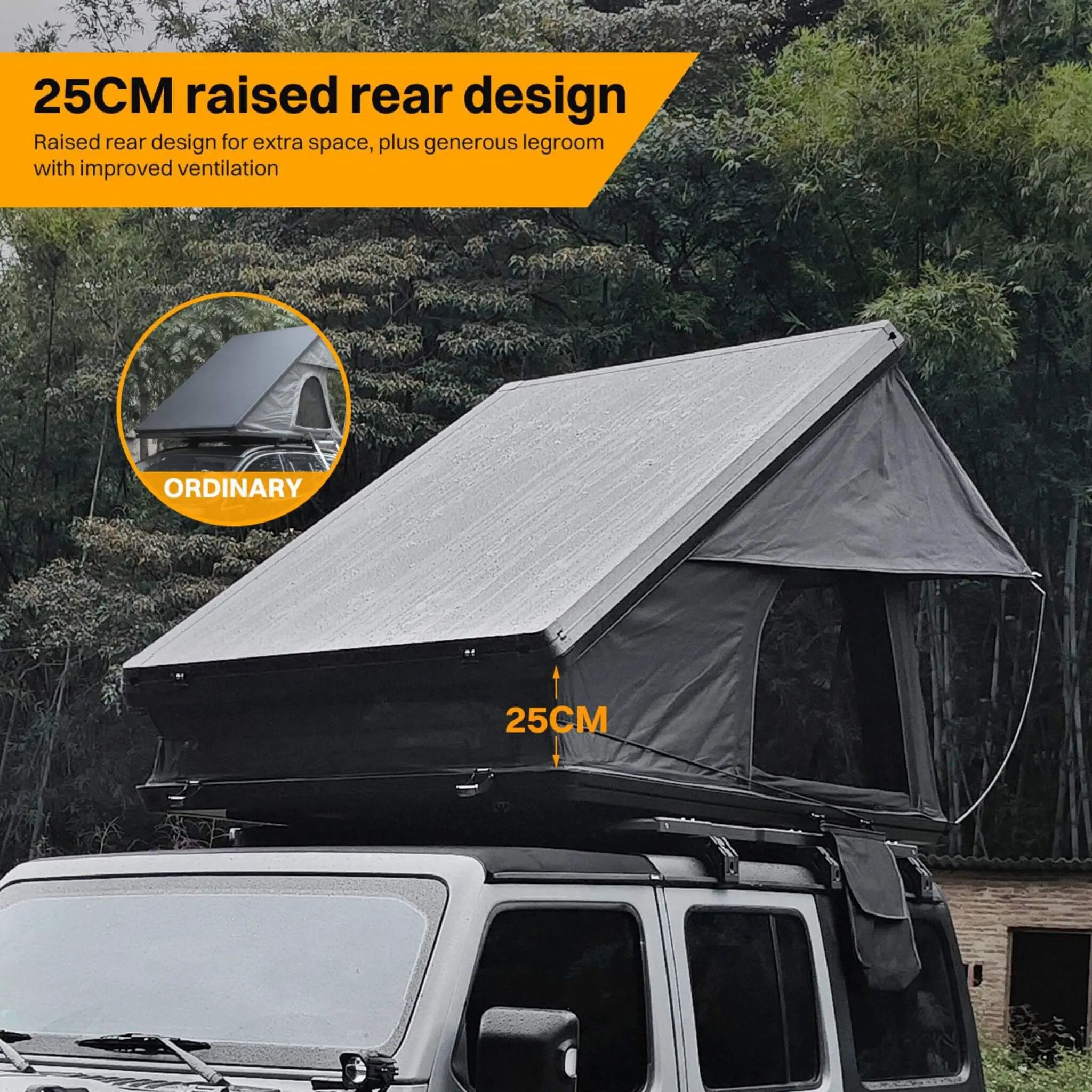 Trailora Altitude Heavy-Duty Hard-Shell Rooftop Tent With Ladder [2-3 Person] (SAK93120) by SAKSBY WHOLESALE