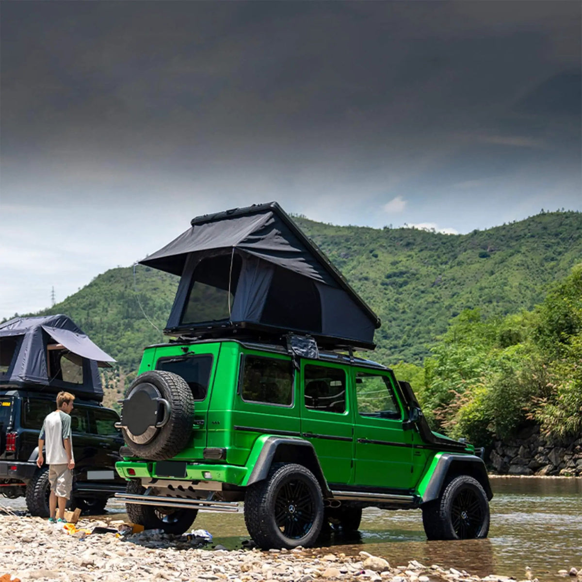 Trailora Altitude Heavy-Duty Hard-Shell Rooftop Tent With Ladder [2-3 Person] (SAK93120) by SAKSBY WHOLESALE
