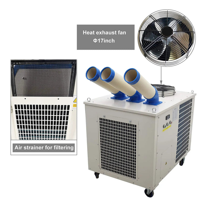 Heavy-Duty 220V Portable 29K BTU Outdoor Industrial Spot Cooler Air Conditioner [No Plug] (SAK18736) by SAKSBY WHOLESALE