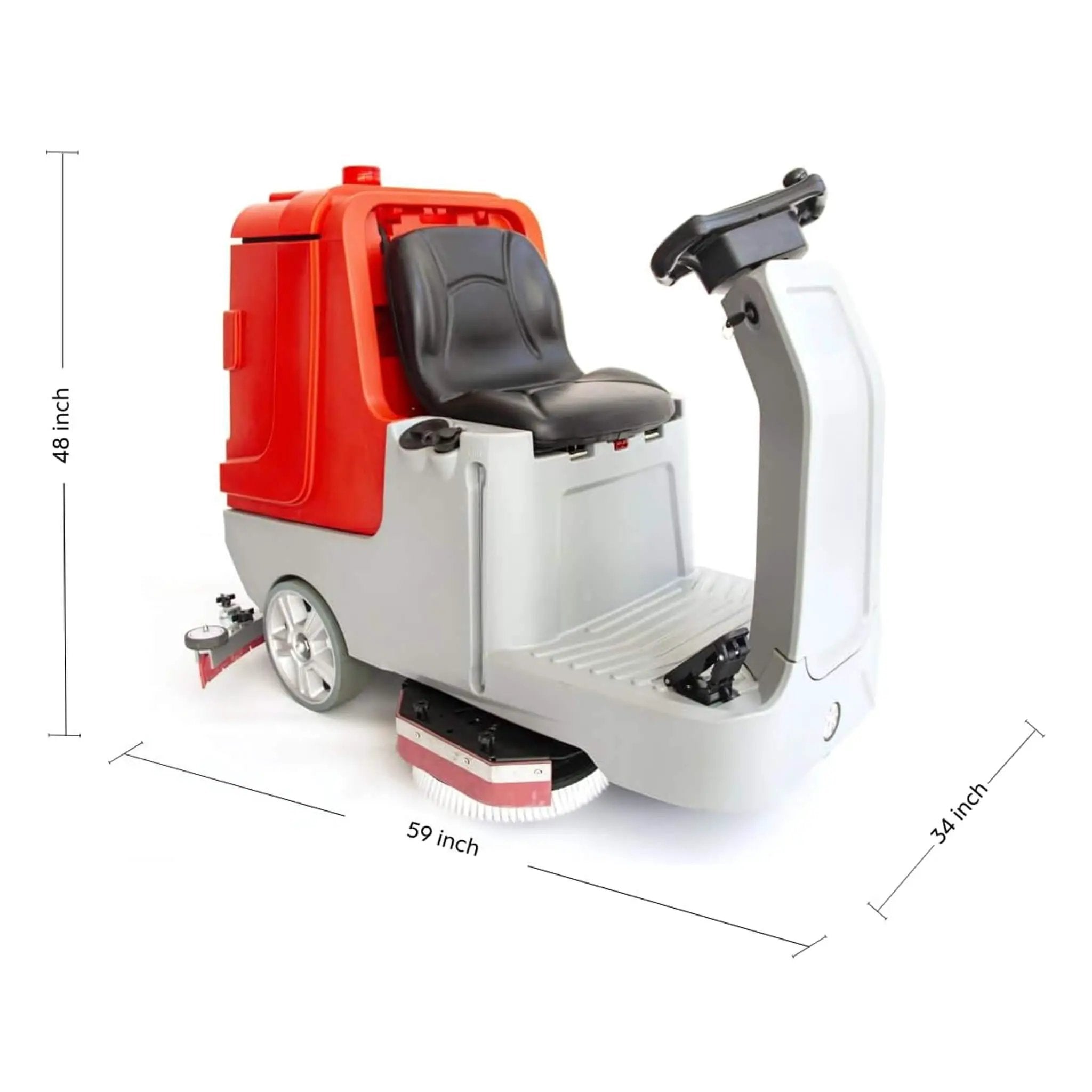 Heavy-Duty 34-Inch Industrial Ride-On Floor Scrubber Machine (SAK63290) by SAKSBY WHOLESALE