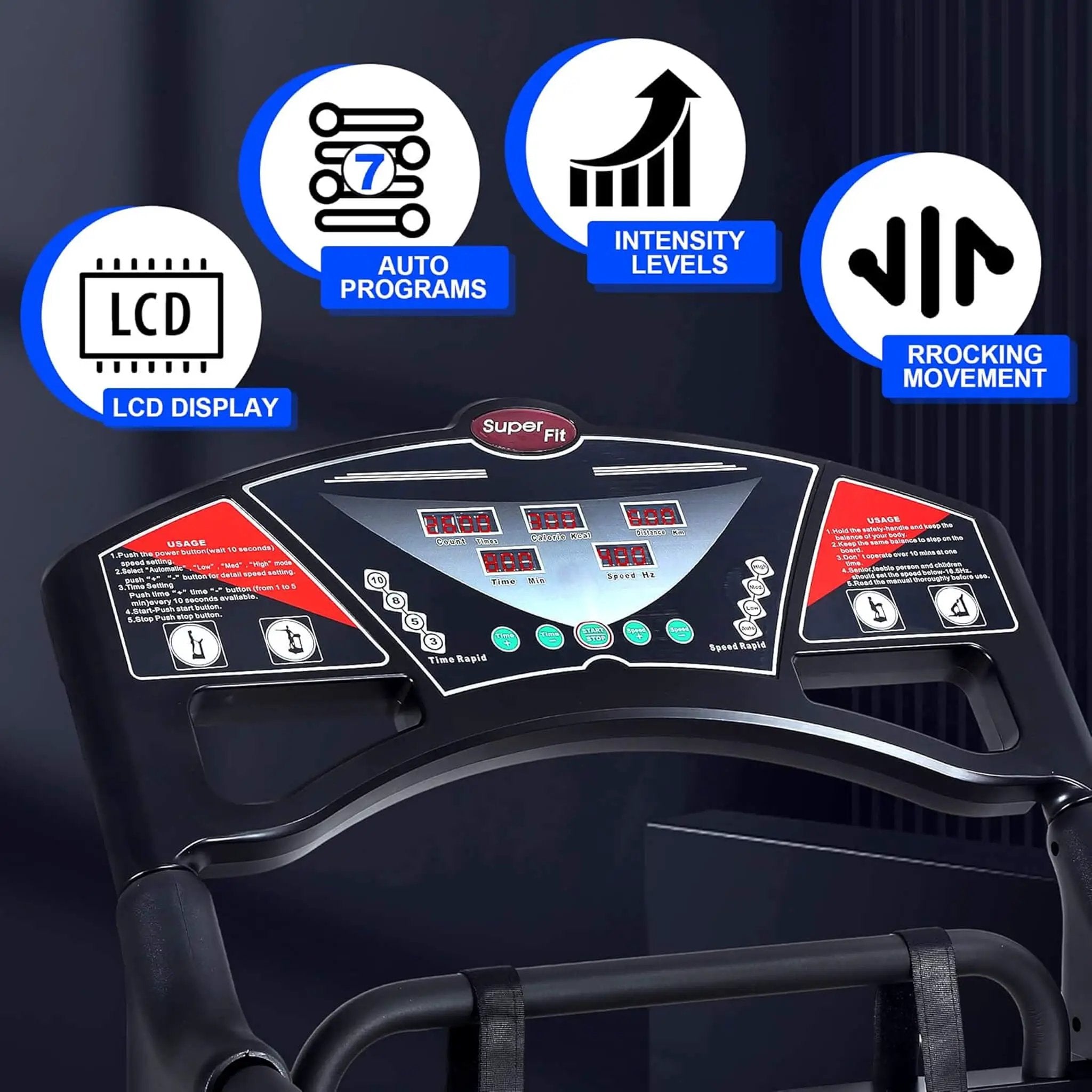 Rovix Heavy-Duty 400LBS Whole Body Vibration Plate Workout Machine (SAK57390) by SAKSBY WHOLESALE