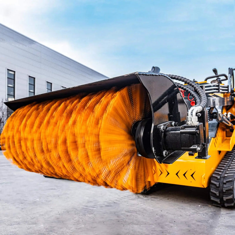Heavy-Duty 41-Inch Hydraulic Skid Steer Broom Sweeper Attachment With Angle Tilt (SAK20963) by SAKSBY WHOLESALE