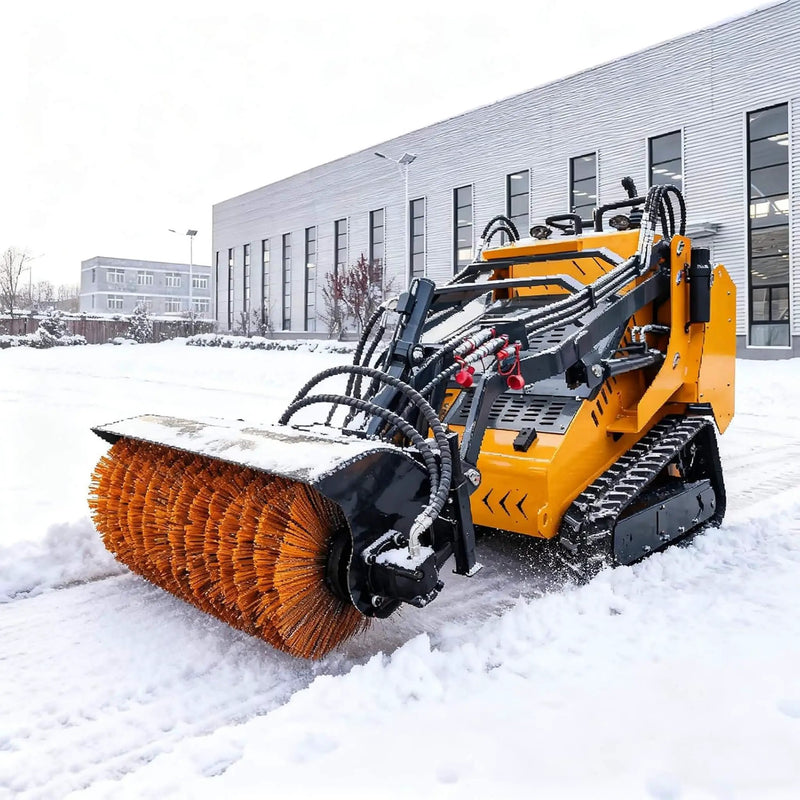 Heavy-Duty 41-Inch Hydraulic Skid Steer Broom Sweeper Attachment With Angle Tilt (SAK20963) by SAKSBY WHOLESALE