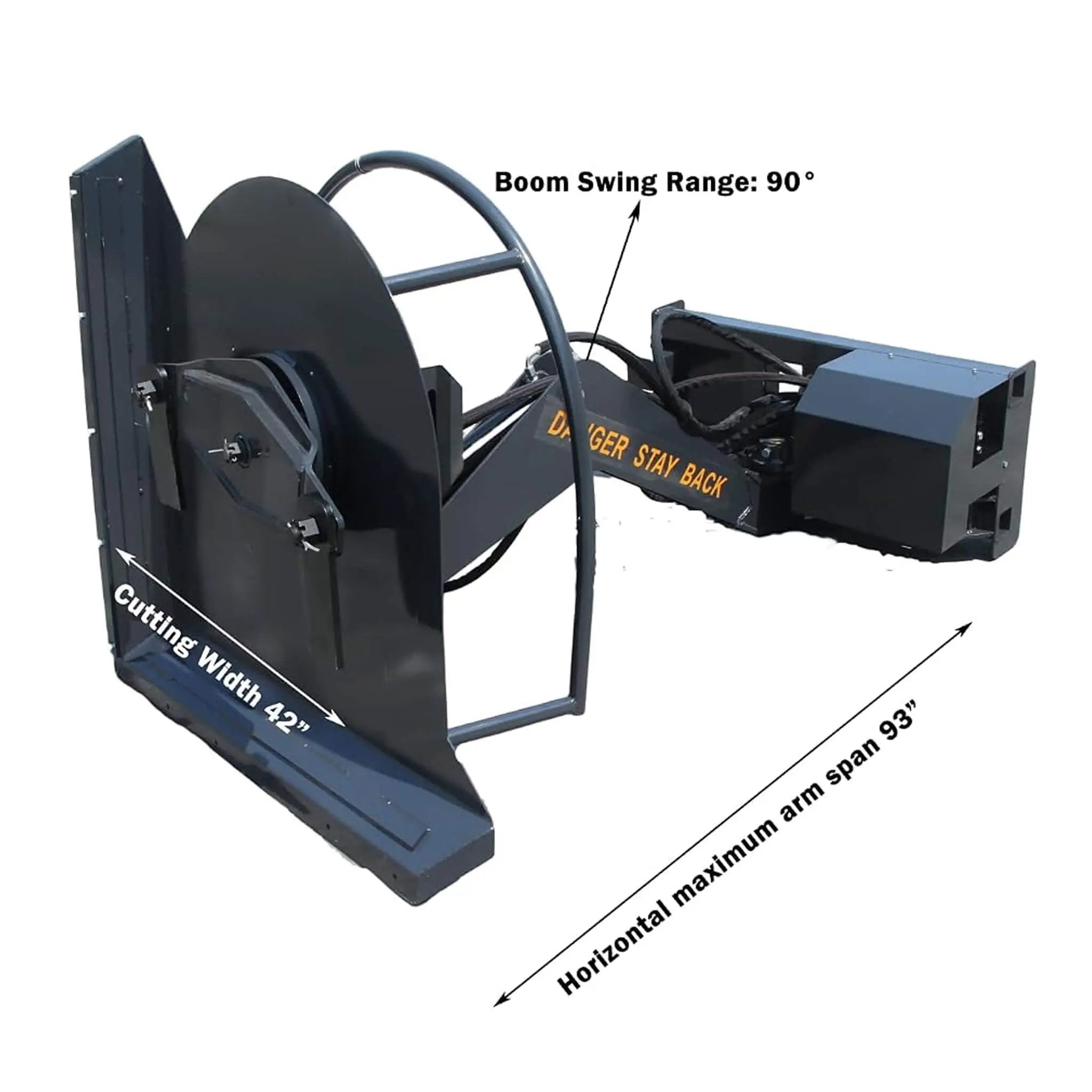 Heavy-Duty 42-Inch Articulating Brush Cutter Skid Steer Attachment (SAK17062) by SAKSBY WHOLESALE