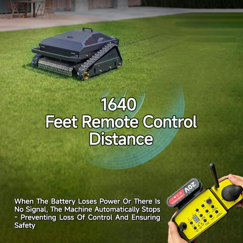 Heavy-Duty 452CC 31-Inch Remote-Controlled Tracked Lawn Mower (SAK38617) by SAKSBY WHOLESALE