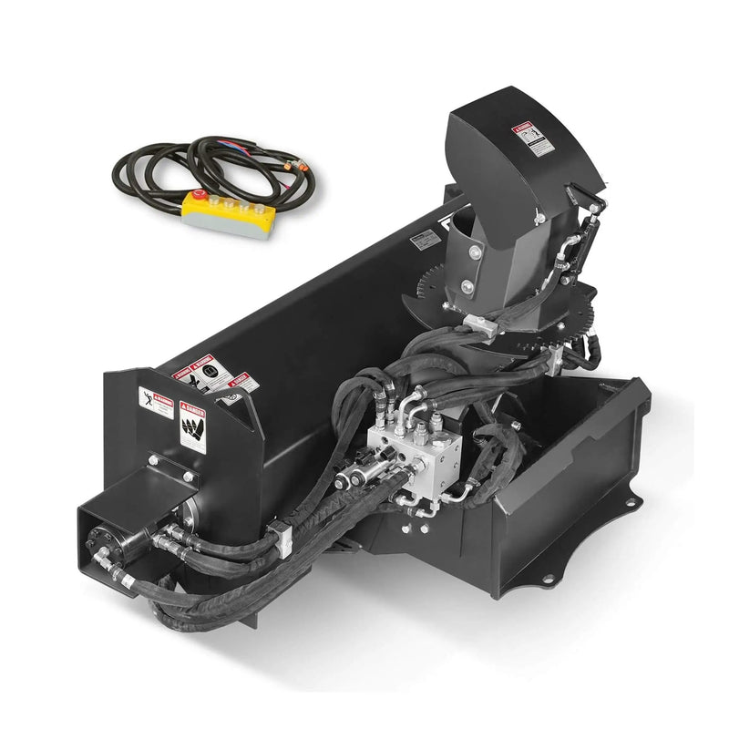 Heavy-Duty 48-Inch Remote Control Hydraulic Mini Skid Steer Snow Blower Attachment (SAK34782) by SAKSBY WHOLESALE