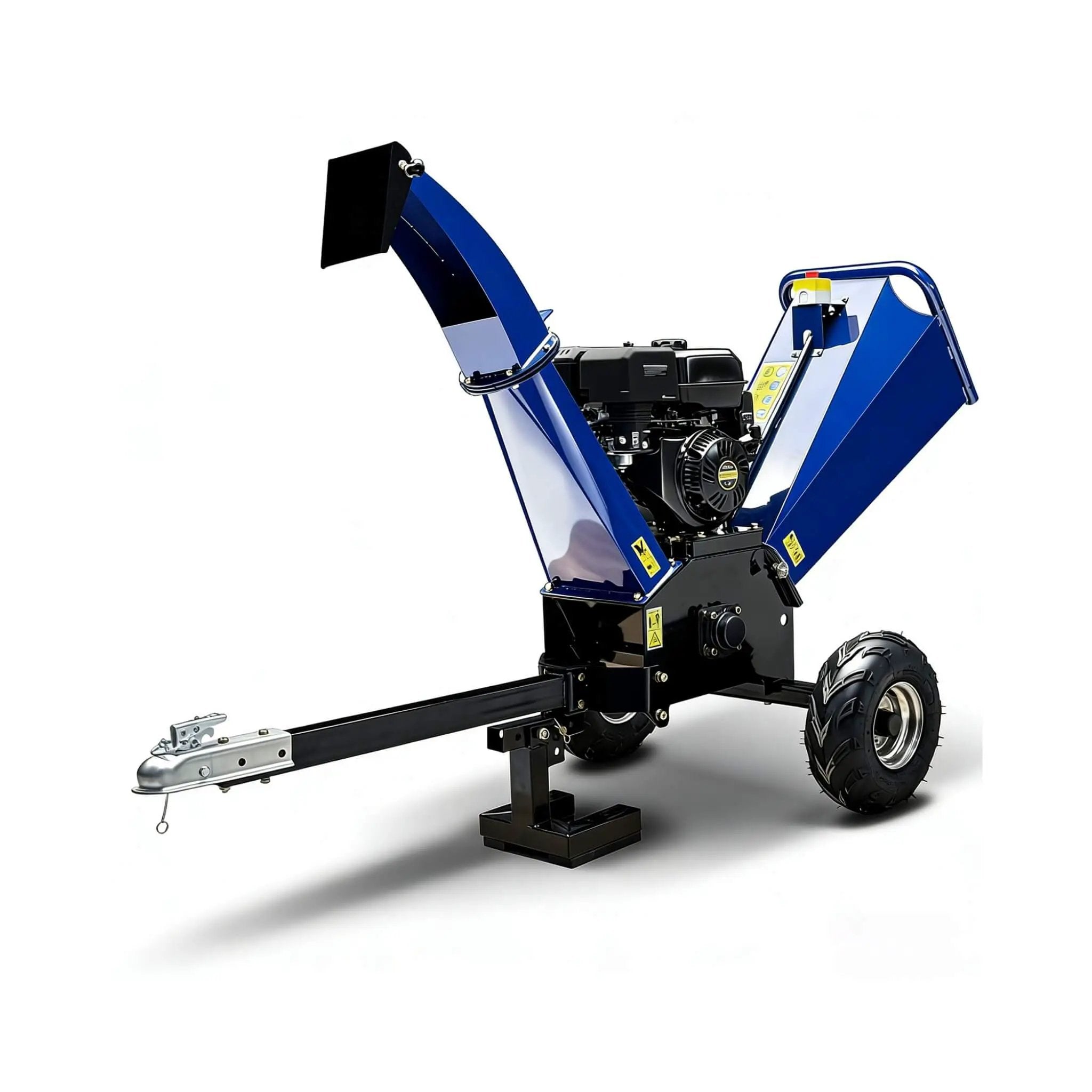 Heavy-Duty 5-Inch 15HP 420CC Gas Drum Wood Chipper Shredder With Electric Start And Tow Hitch (SAK48652) by SAKSBY WHOLESALE