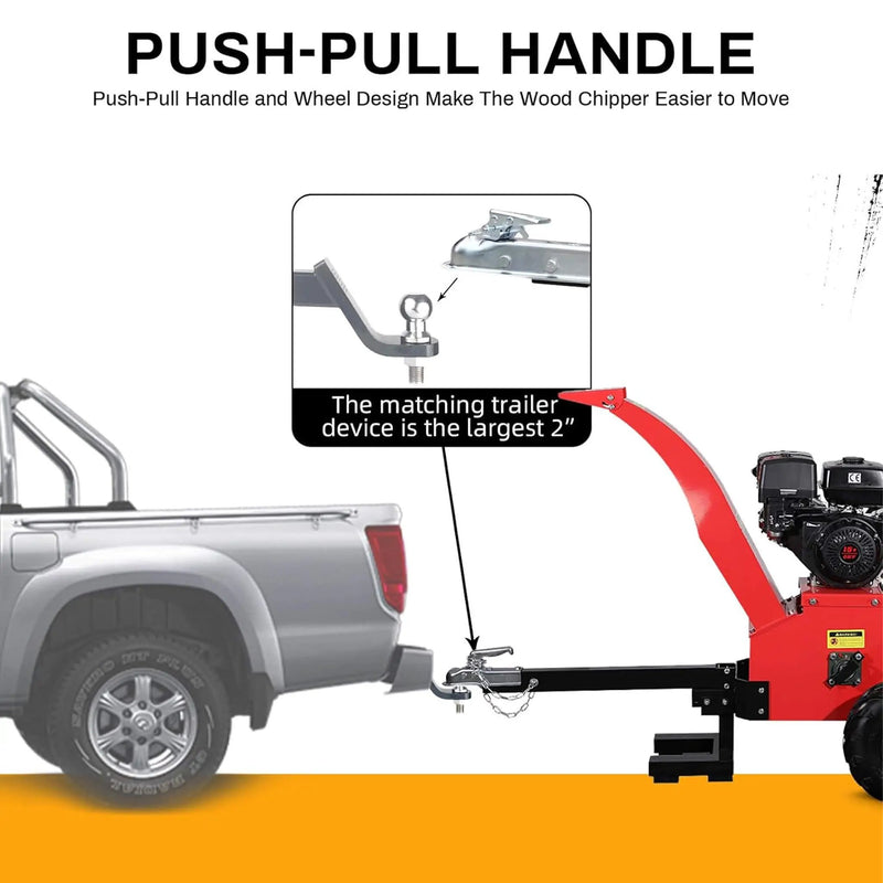 Heavy-Duty 5-Inch 420CC 15HP Towable Gas Wood Chipper Shredder Mulcher (SAK17493) by SAKSBY WHOLESALE