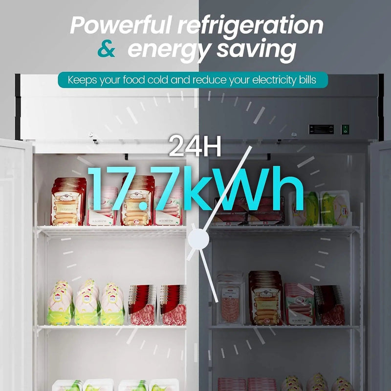 Heavy-Duty 54-Inch 2-Door Stainless Steel Commercial Freezer With OmniSmart Temperature Control (SAK91765) by SAKSBY WHOLESALE