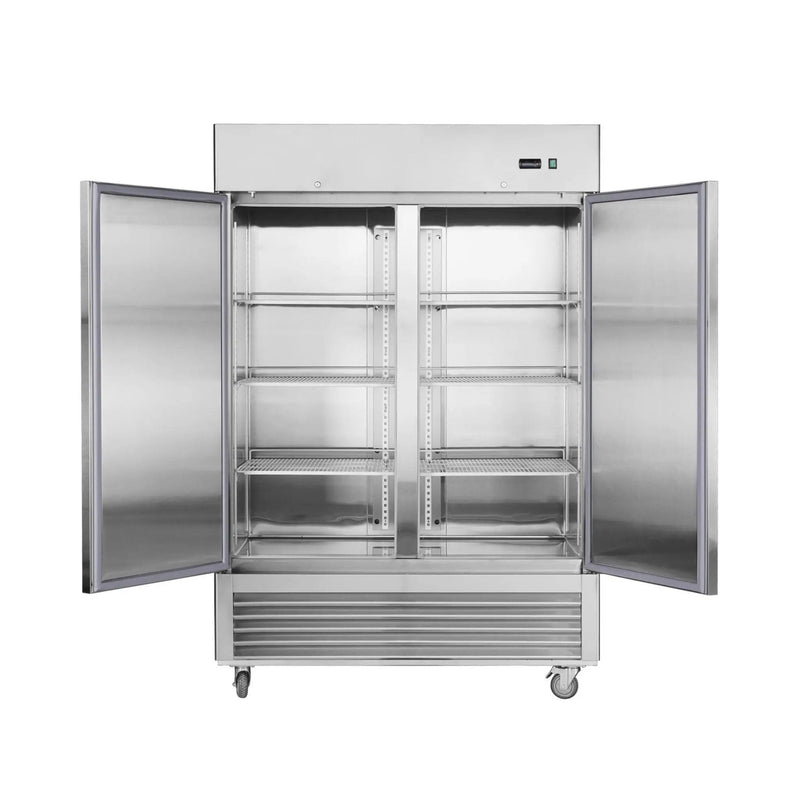 Heavy-Duty 54-Inch Stainless Steel 2-Door Reach-In Upright Commercial Freezer (SAK66598) by SAKSBY WHOLESALE