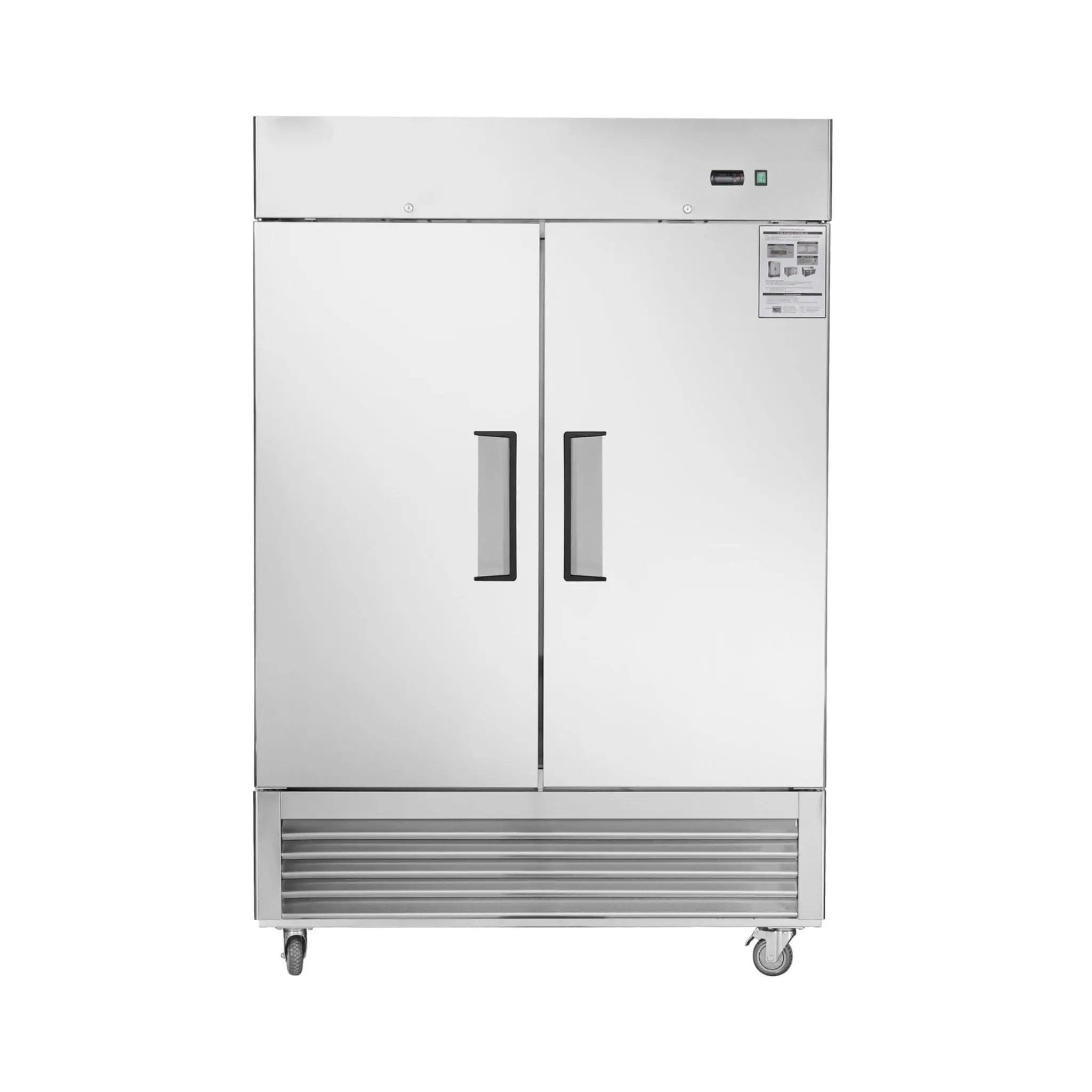 Heavy-Duty 54-Inch Stainless Steel 2-Door Reach-In Upright Commercial Freezer (SAK66598) by SAKSBY WHOLESALE
