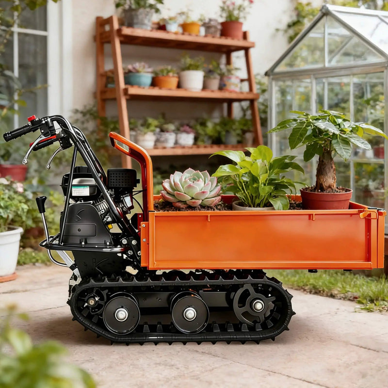 660LBS Heavy-Duty 6.5HP 208CC Gas-Powered Track Barrow (SAK49713) by SAKSBY WHOLESALE