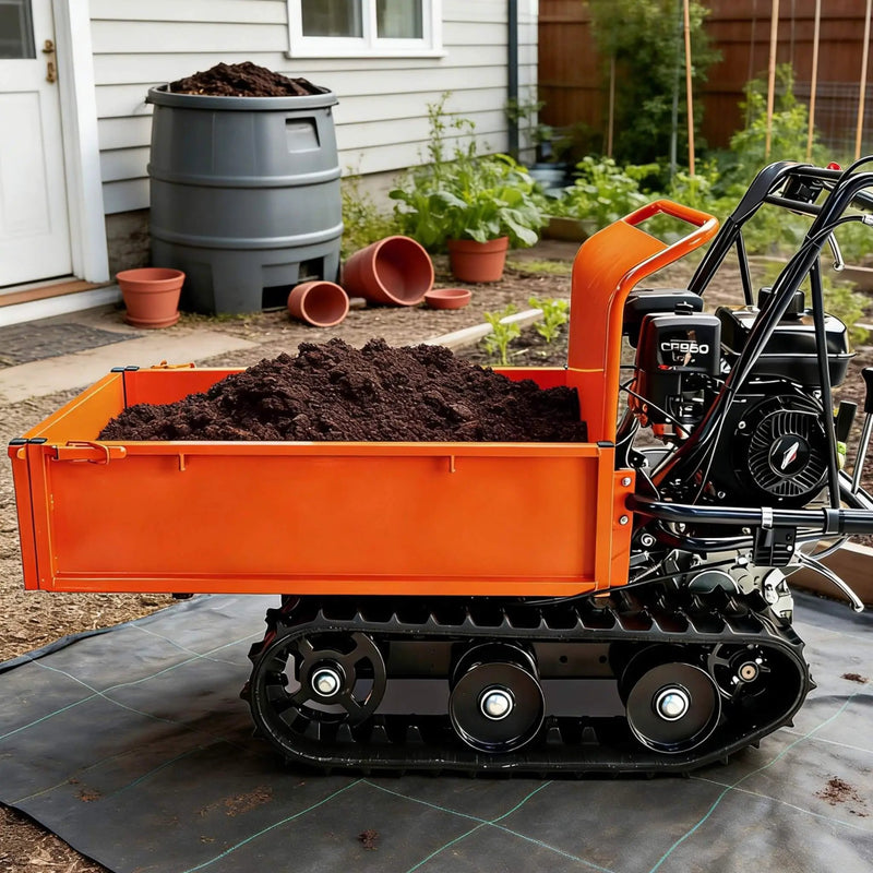 660LBS Heavy-Duty 6.5HP 208CC Gas-Powered Track Barrow (SAK49713) by SAKSBY WHOLESALE