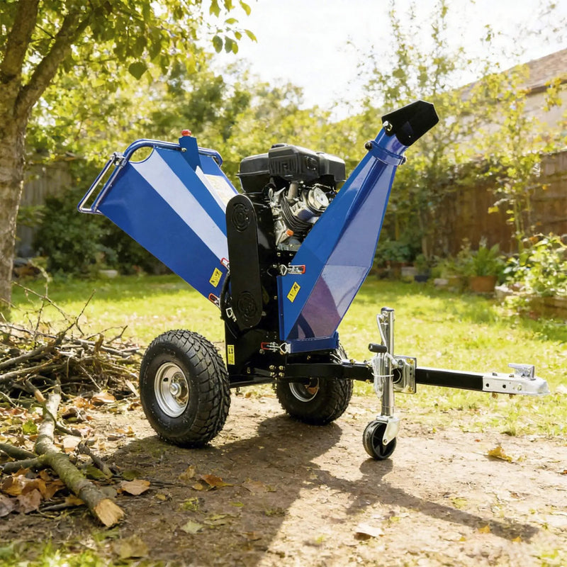 Heavy-Duty 6-Inch 15HP 420CC Towable Gas Drum Wood Chipper Shredder With Electric Start (SAK50896) by SAKSBY WHOLESALE
