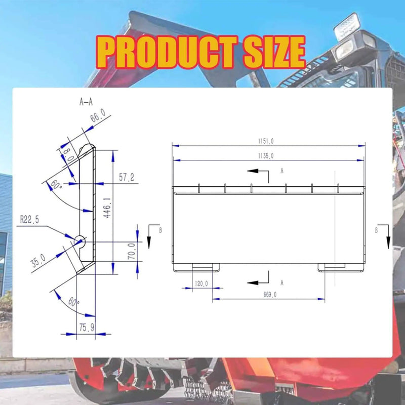 Heavy-Duty 60-Inch Topsoil Screening Skid Steer Bucket Attachment (SAK10294) by SAKSBY WHOLESALE