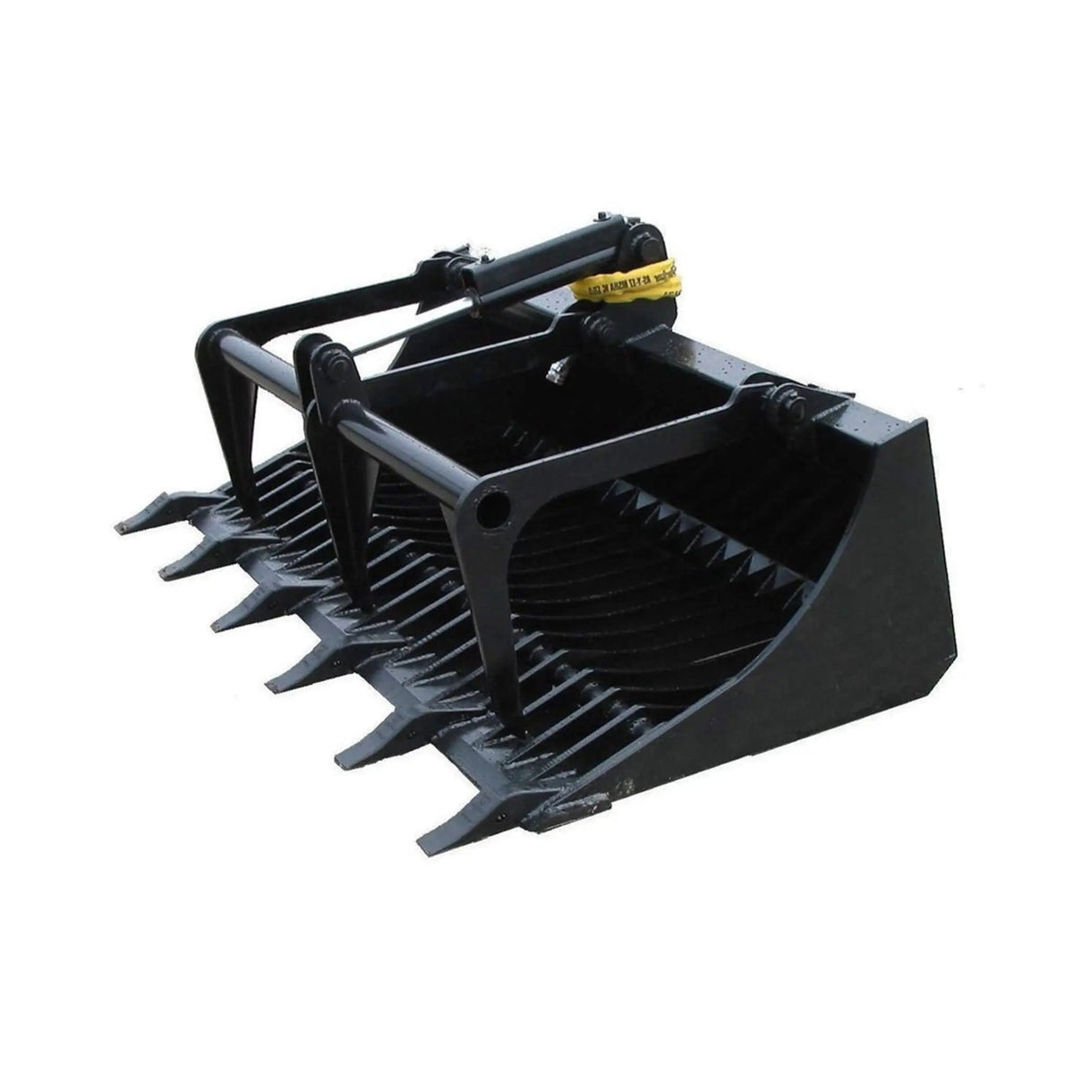 Heavy-Duty 66-Inch Rock Grapple Bucket Tractor Attachment With Tongs (SAK41697) by SAKSBY WHOLESALE
