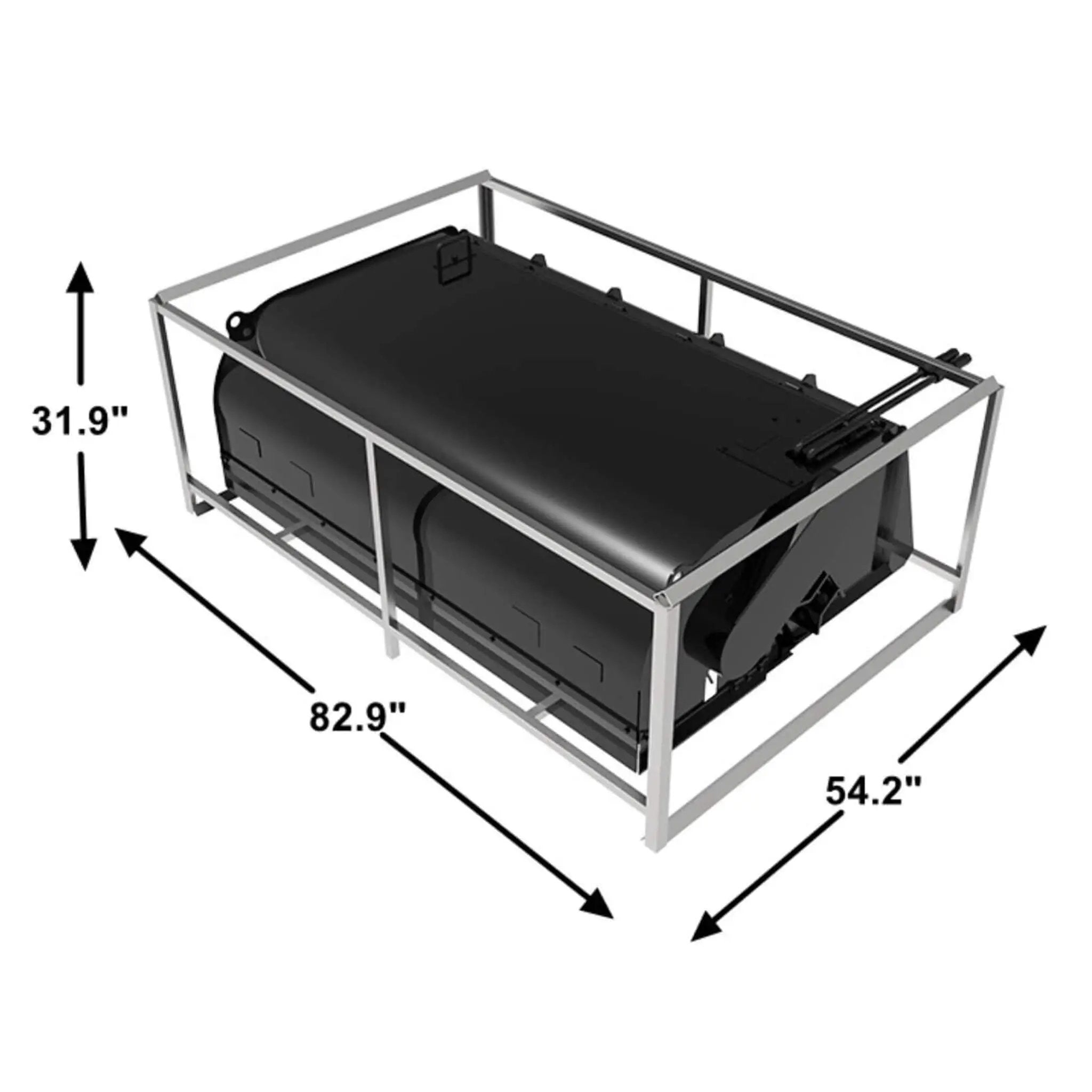Heavy-Duty 72-Inch Pickup Broom Sweeper Skid Steer Attachment With Universal Quick Attach (SAK92163) by SAKSBY WHOLESALE