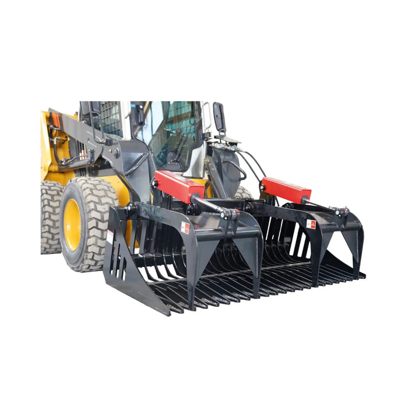 Heavy-Duty 72-Inch Rock Grapple Bucket Skid Steer Attachment With Quick Attach (SAK85019) by SAKSBY WHOLESALE