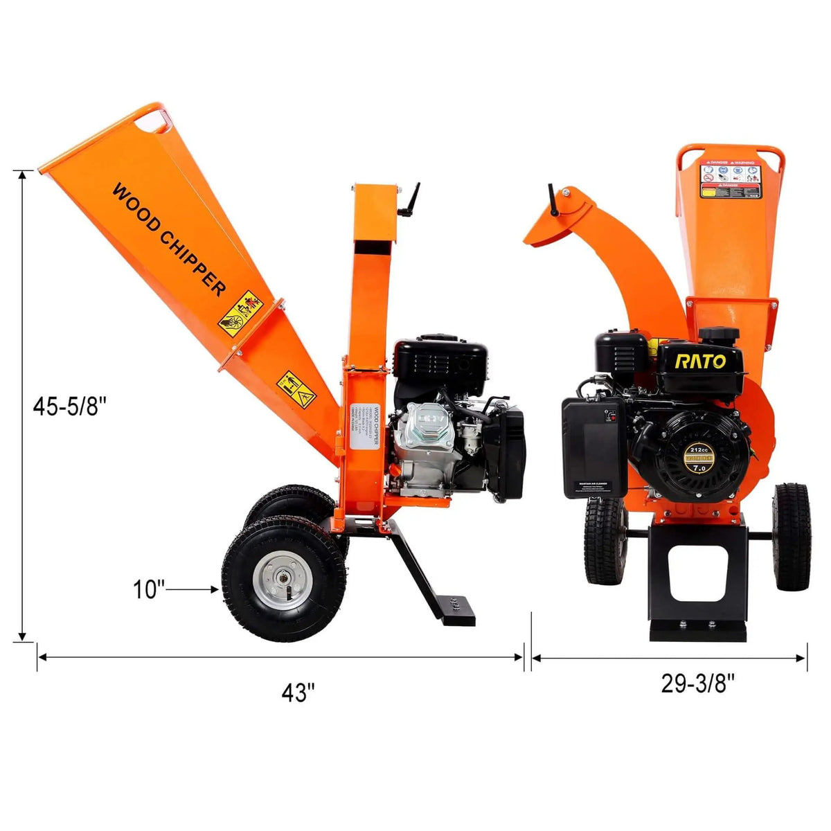 Heavy-Duty 7HP 212CC Gas Wood Chipper Shredder Mulcher (SAK59184) by SAKSBY WHOLESALE