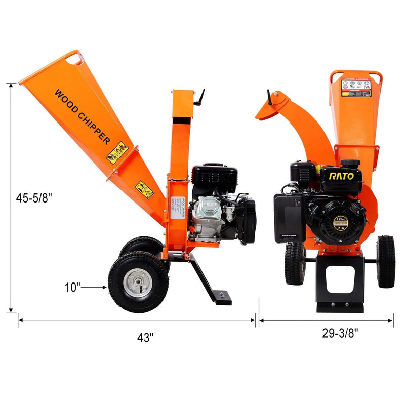 Heavy-Duty 7HP 212CC Gas Wood Chipper Shredder Mulcher (SAK59184) by SAKSBY WHOLESALE