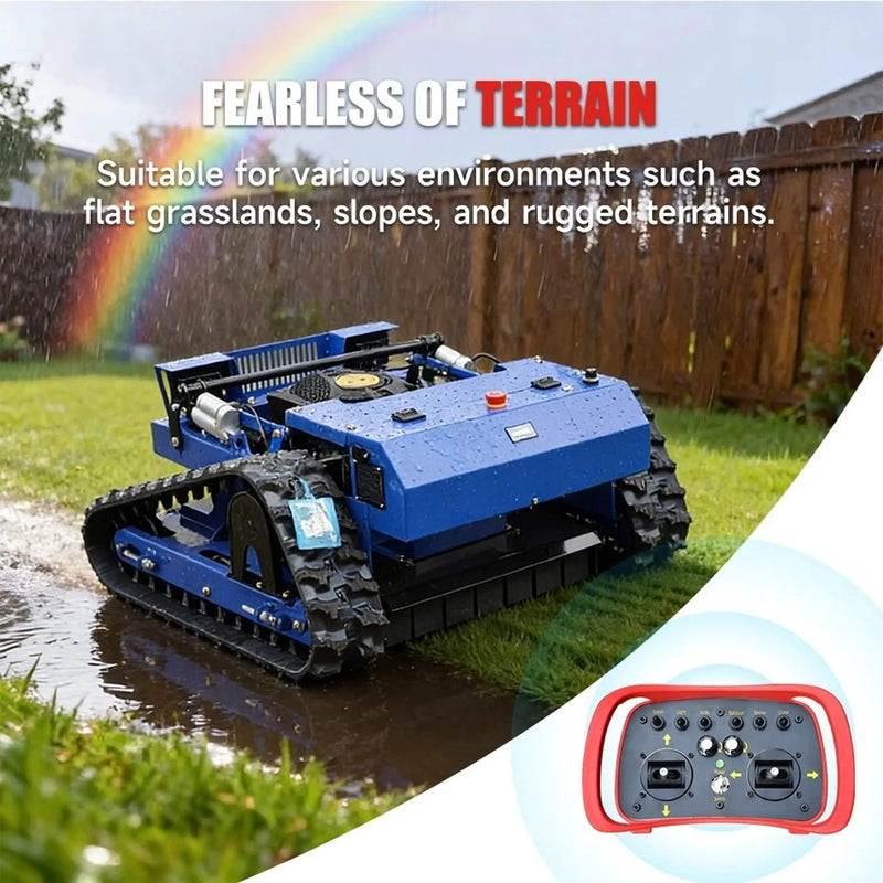 Heavy-Duty 7HP Commercial Remote-Controlled Tracked Gasoline Lawn Mower (SAK94270) by SAKSBY WHOLESALE
