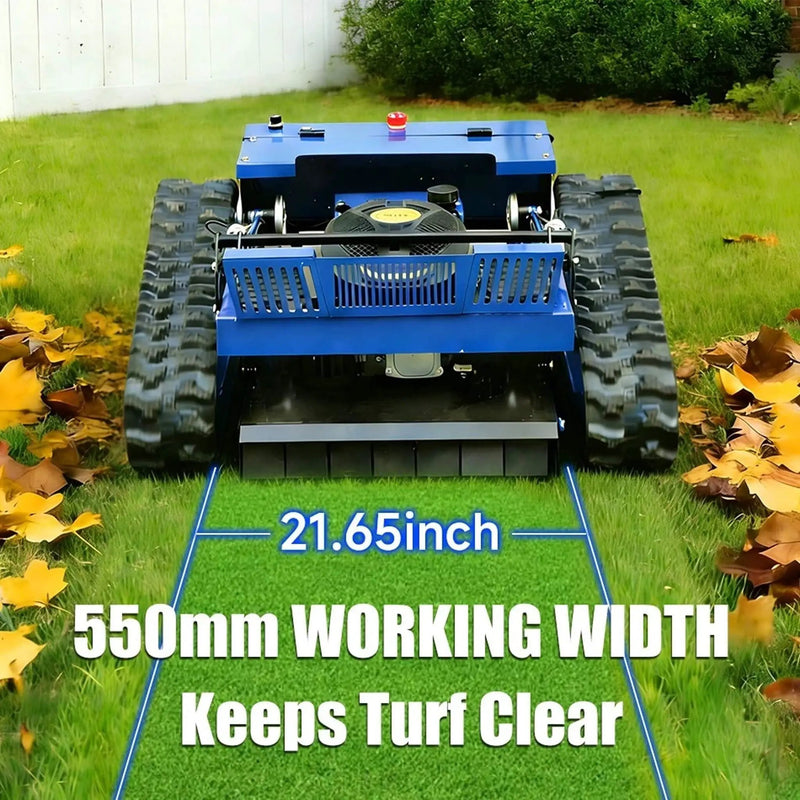 Heavy-Duty 7HP Commercial Remote-Controlled Tracked Gasoline Lawn Mower (SAK94270) by SAKSBY WHOLESALE