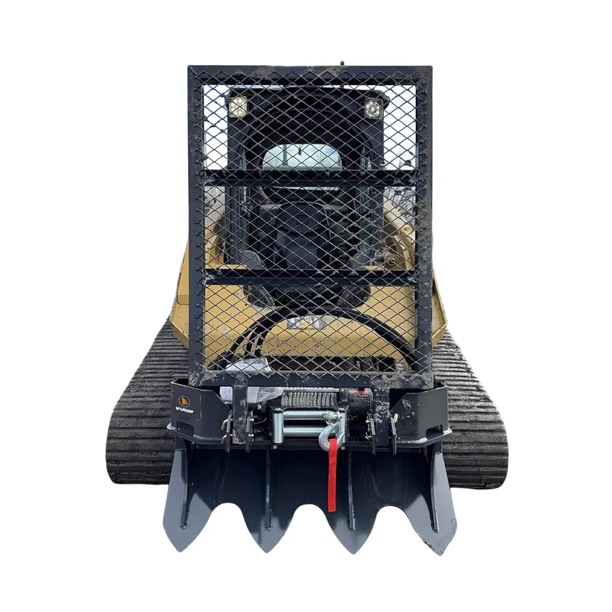Heavy-Duty 7.5T Forestry Logging Winch Skid Steer Attachment With 100FT Steel Cable (SAK63902) by SAKSBY WHOLESALE