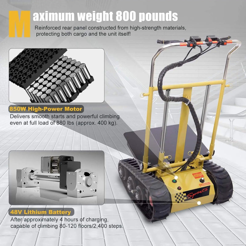 Heavy-Duty 880 LBS Foldable Electric Stair Climbing Dolly Hand Trucks (SAK31497) by SAKSBY WHOLESALE