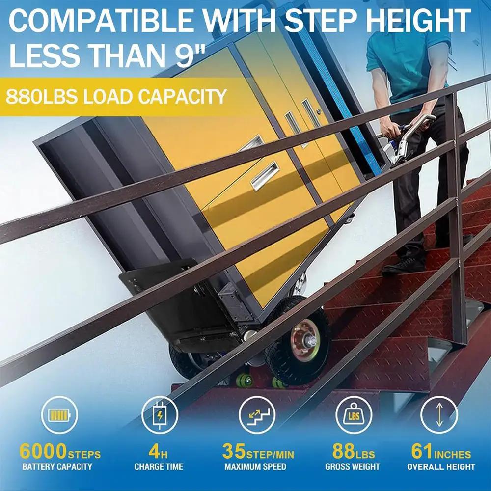 Heavy-Duty 880LBS Electric Motorized Stair Climbing Hand Truck Dolly (SAK72821) by SAKSBY WHOLESALE