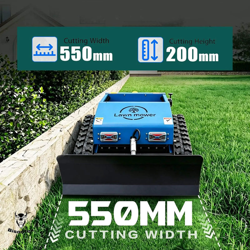 Heavy-Duty 9HP Remote-Controlled Track Gas Lawn Mower With Snow Plow (SAK71268) by SAKSBY WHOLESALE