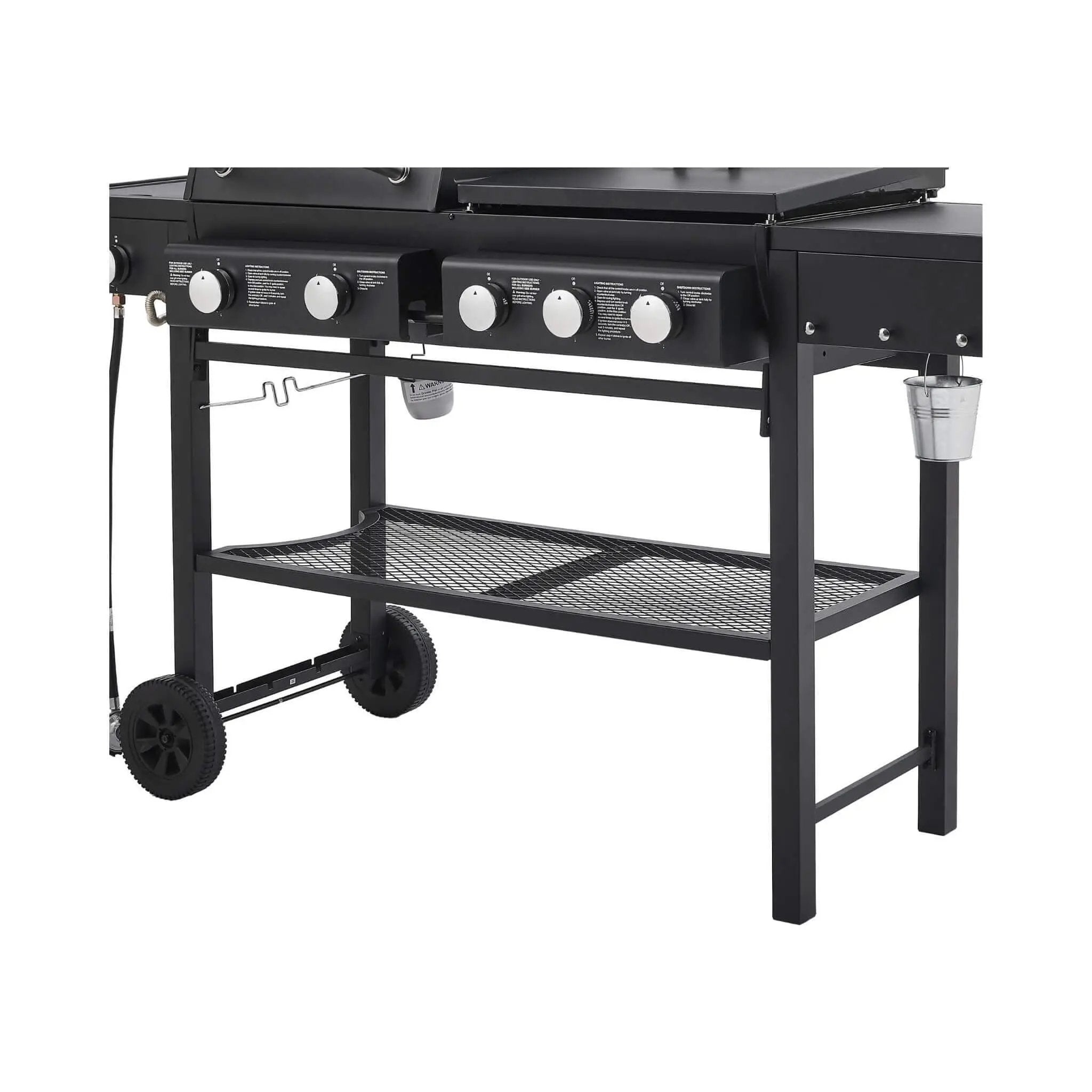 Castelle Flame Heavy-Duty All-In-One Outdoor 5-Burner 56K BTU Liquid Propane Grill (SAK57124) by SAKSBY WHOLESALE