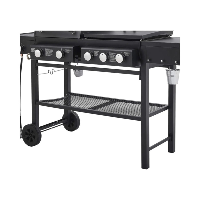 Castelle Flame Heavy-Duty All-In-One Outdoor 5-Burner 56K BTU Liquid Propane Grill (SAK57124) by SAKSBY WHOLESALE