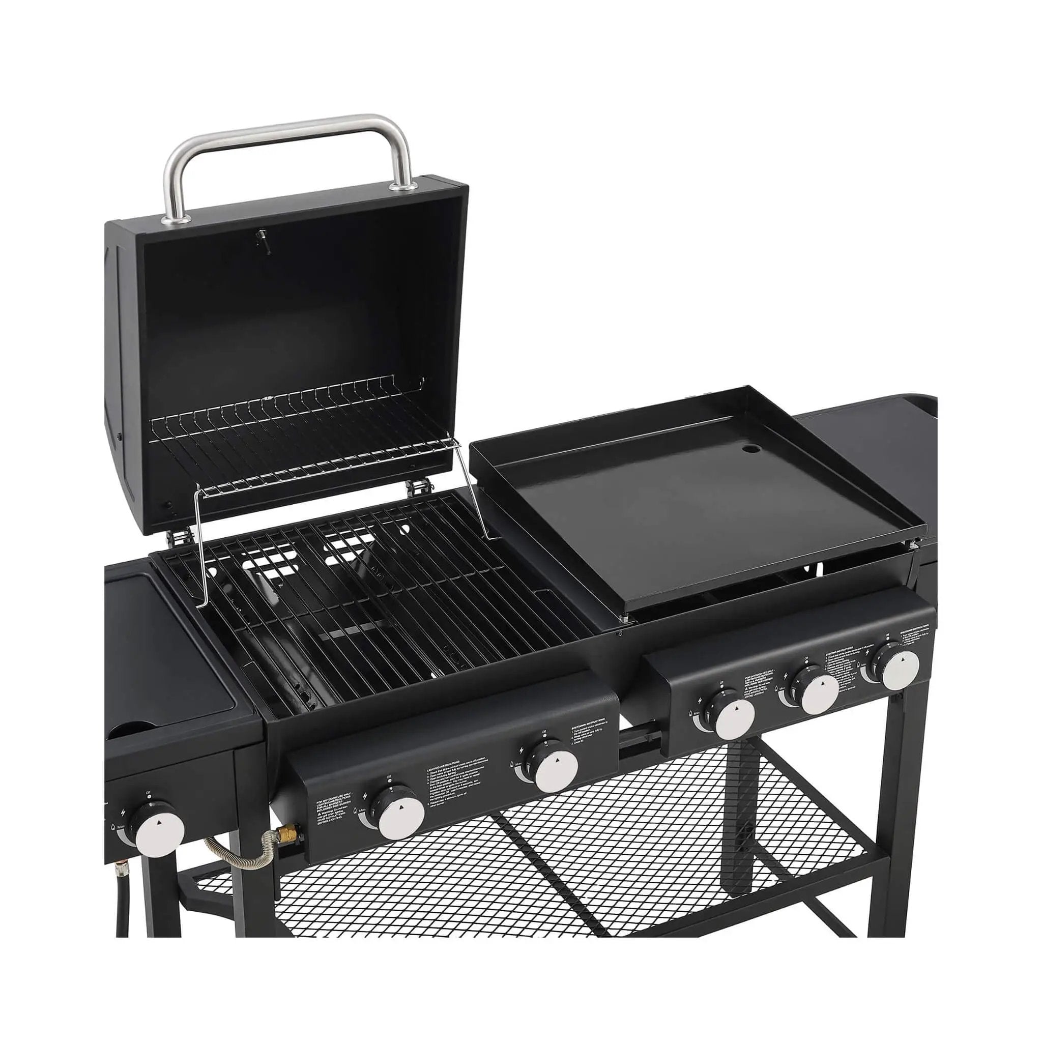 Castelle Flame Heavy-Duty All-In-One Outdoor 5-Burner 56K BTU Liquid Propane Grill (SAK57124) by SAKSBY WHOLESALE