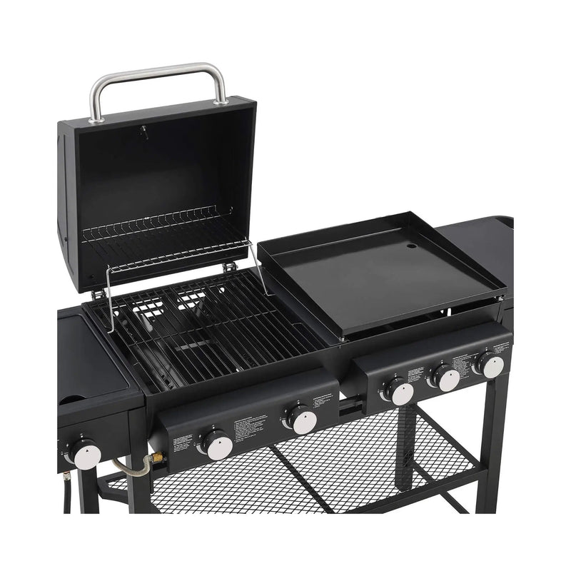 Castelle Flame Heavy-Duty All-In-One Outdoor 5-Burner 56K BTU Liquid Propane Grill (SAK57124) by SAKSBY WHOLESALE