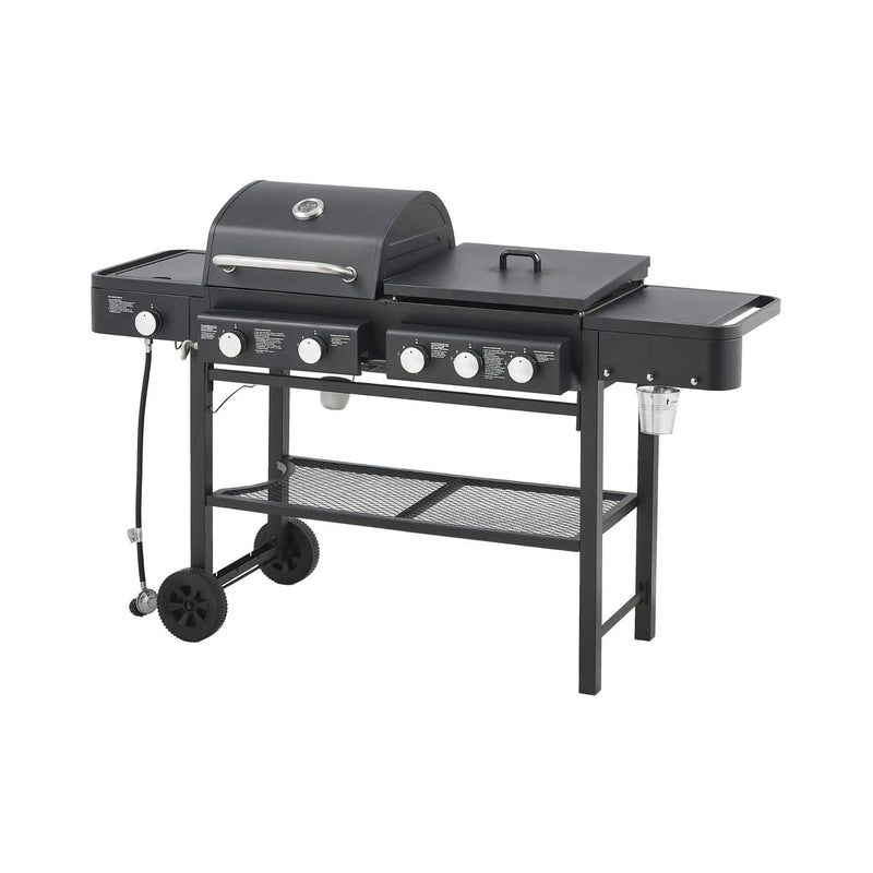 Castelle Flame Heavy-Duty All-In-One Outdoor 5-Burner 56K BTU Liquid Propane Grill (SAK57124) by SAKSBY WHOLESALE